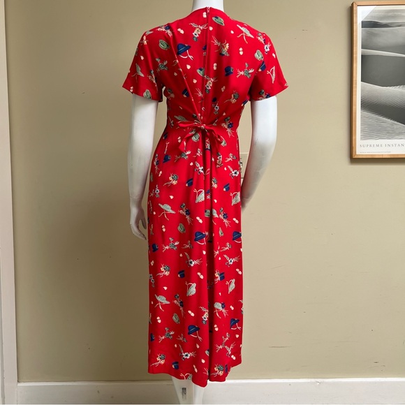 Vintage Floral Midi Dress - Picture 3 of 11